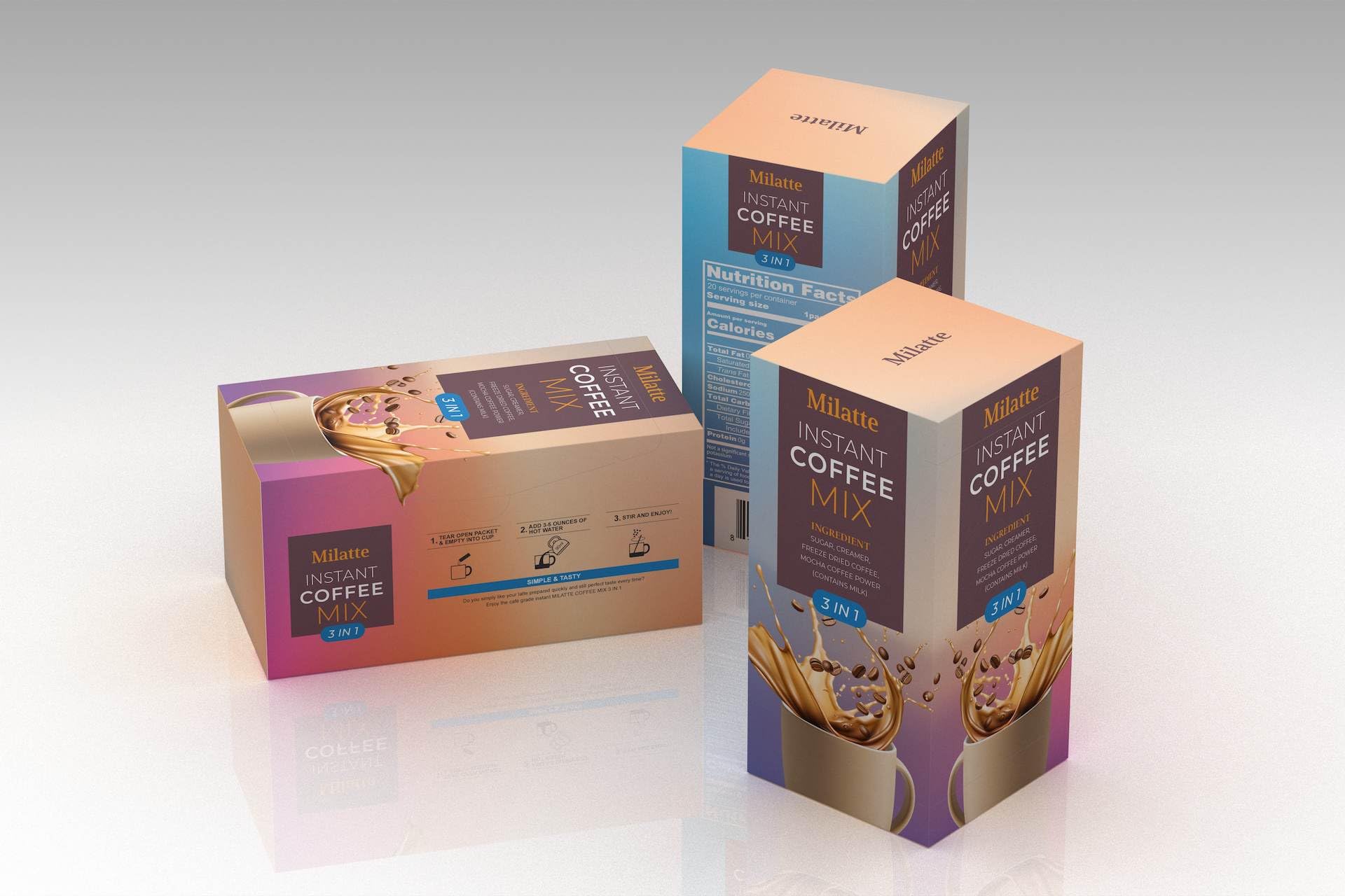 Amazon.com : Milatte) Instant Coffee Mix 3 in 1/20 sticks / 100